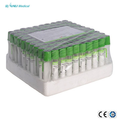 Tubos descartáveis PSGT 13*100mm da coleção do sangue do vácuo do gel da heparina do sódio/lítio