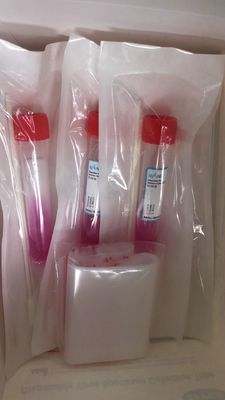 Tubos médios 6ml 12ml 30ml da coleção de espécime do vírus do transporte viral descartável de VTM