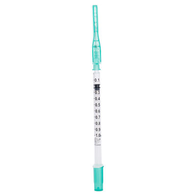 Seringa médica 1ml/3ml 21G 22G da coleção do sangue arterial da segurança estéril descartável