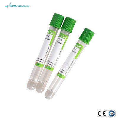 A heparina verde plástica do lítio do gel limpou os tubos para a coleção do sangue