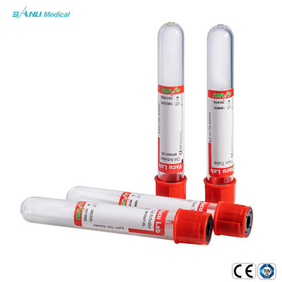 Sangue médico descartável vermelho do tubo do ativador do coágulo do tubo do coagulante da coleção do sangue