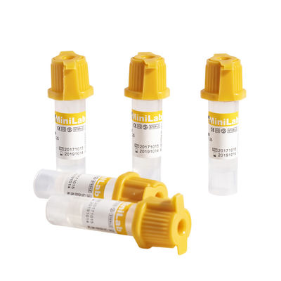 Tubo médico 8x45mm da coleção do sangue de K2EDTA micro 0,25 0.5ml