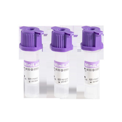 Tubo médico 8x45mm da coleção do sangue de K2EDTA micro 0,25 0.5ml