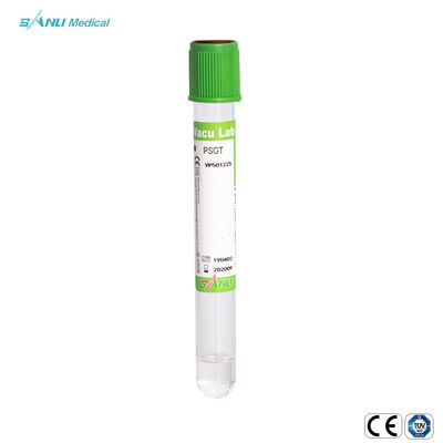 Tubo da coleção do sangue do vácuo da heparina do gel e do lítio