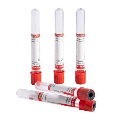 Tubos vermelhos simples de coleta de sangue descartáveis