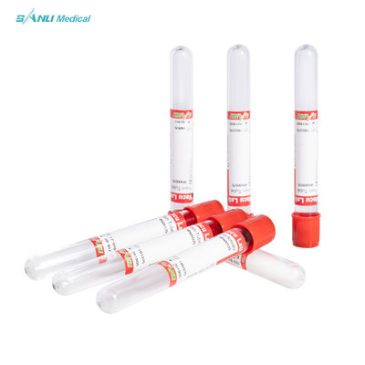 Tubos vermelhos simples de coleta de sangue descartáveis