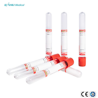Tubos vermelhos simples de coleta de sangue descartáveis