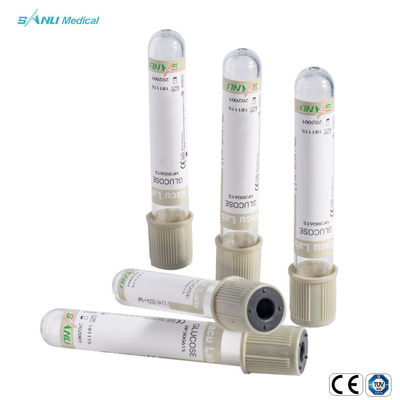 Tubo de vidro do sangue da glicose do vácuo 6ml Gray Top Blood Collection Tubes