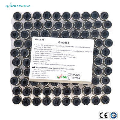 Tubo de vidro do sangue da glicose do vácuo 6ml Gray Top Blood Collection Tubes