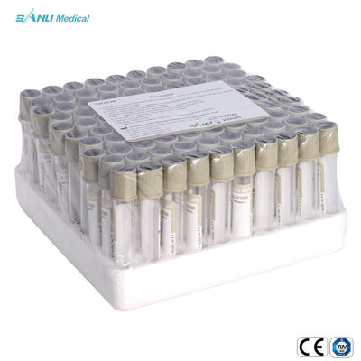 Tubo de vidro do sangue da glicose do vácuo 6ml Gray Top Blood Collection Tubes