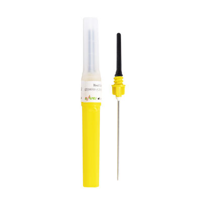 cor do amarelo das agulhas 0.9x19mm da coleção do sangue 20G para o único uso