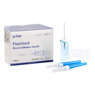 As agulhas da coleção do sangue do flashback limpam 23G cor do azul de 3/4&quot; de 0.6x19mm