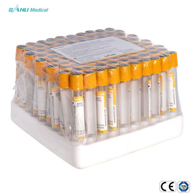 Coleção descartável do sangue do ativador do coágulo do ANIMAL DE ESTIMAÇÃO com gel 13x100mm