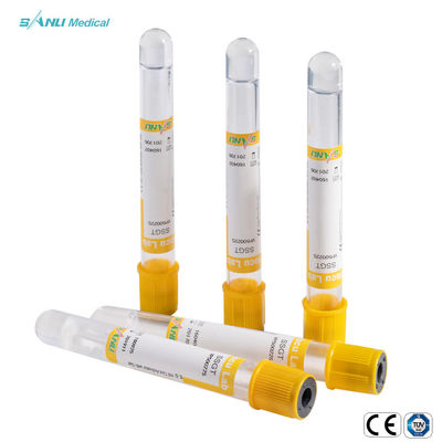 Coleção descartável do sangue do ativador do coágulo do ANIMAL DE ESTIMAÇÃO com gel 13x100mm