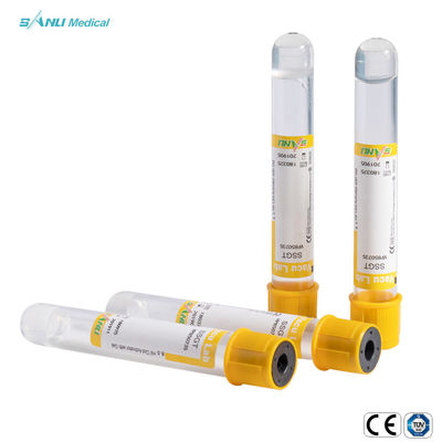 Os tubos descartáveis da coleção do sangue do vácuo do ANIMAL DE ESTIMAÇÃO coagulam ativador com gel 16x100mm