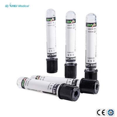 tubos ESR da coleção do sangue do vácuo de 13x75mm com citrato de sódio 0.129mol/L