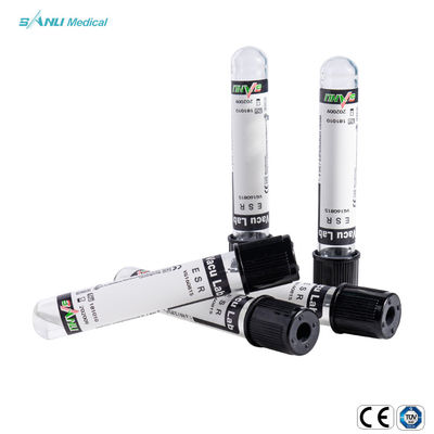 tubos ESR da coleção do sangue do vácuo de 13x75mm com citrato de sódio 0.129mol/L