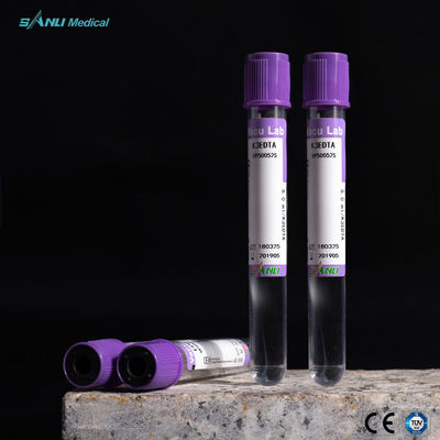 aditivo plástico 13x75mm do EDTA K3 dos tubos da coleção do sangue 5ml