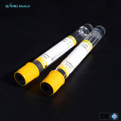tubo superior amarelo dos tubos plásticos SST da coleção do sangue 4ml para determinações do soro