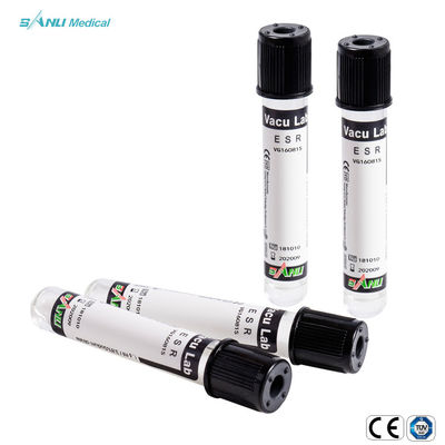 Sedimentação superior preta Rate Tube do eritrócite 13x75mm 1.6ml estéril