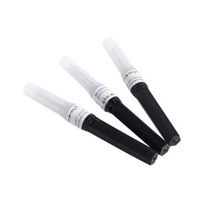 Multi cor das agulhas 22G Blcak da coleção do sangue da amostra descartável