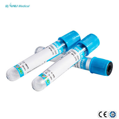 aditivo superior azul 13x75mm do citrato de sódio do vidro de tubos 3,2% da coagulação 1.8ml
