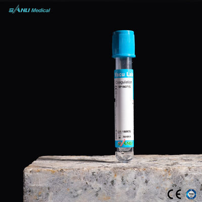 aditivo superior azul 13x75mm do citrato de sódio do vidro de tubos 3,2% da coagulação 1.8ml