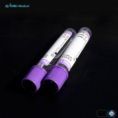 Parte superior de vidro da alfazema 6ml dos tubos 16x100mm da coleção do sangue do EDTA K3