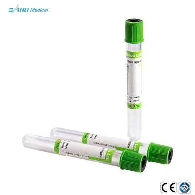 Tubo de vidro do verde da heparina 2ml do lítio para a tração do sangue