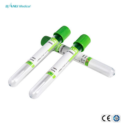 Tubo de vidro do verde da heparina 2ml do lítio para a tração do sangue