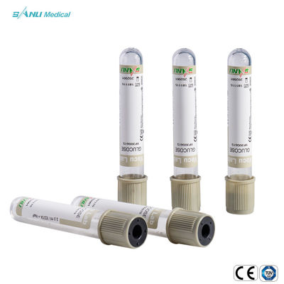 Aditivo do EDTA do fluoreto de sódio de Grey Top Blood Glucose Tube 13x75mm