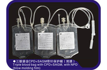 Anticoagulante médico dos sacos 350ml-500ml CPD do sangue do filme tubular