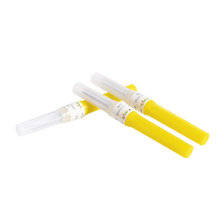 cor do amarelo das agulhas 0.9x19mm da coleção do sangue 20G para o único uso