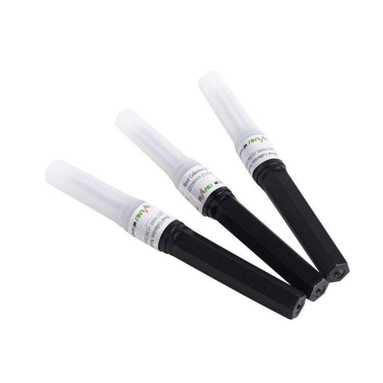Multi cor das agulhas 22G Blcak da coleção do sangue da amostra descartável