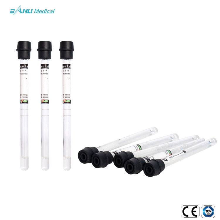 Citrato de sódio 3,8% descartável de vidro do tubo 1.6ml da coleção do sangue do vácuo do ESR do CE